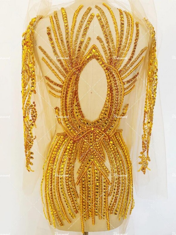 Siya Front&back Rhinestone Bodice Applique